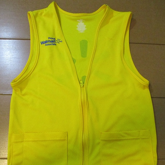 Walmart Associate Yellow Zip Uniform Employee Work Vest Unisex Sz XS - Picture 1 of 4